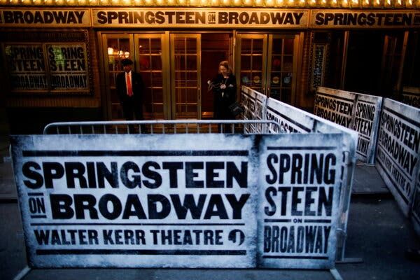 âSpringsteen on Broadwayâ at the Walter Kerr Theatre in New York before the debut in 2017.