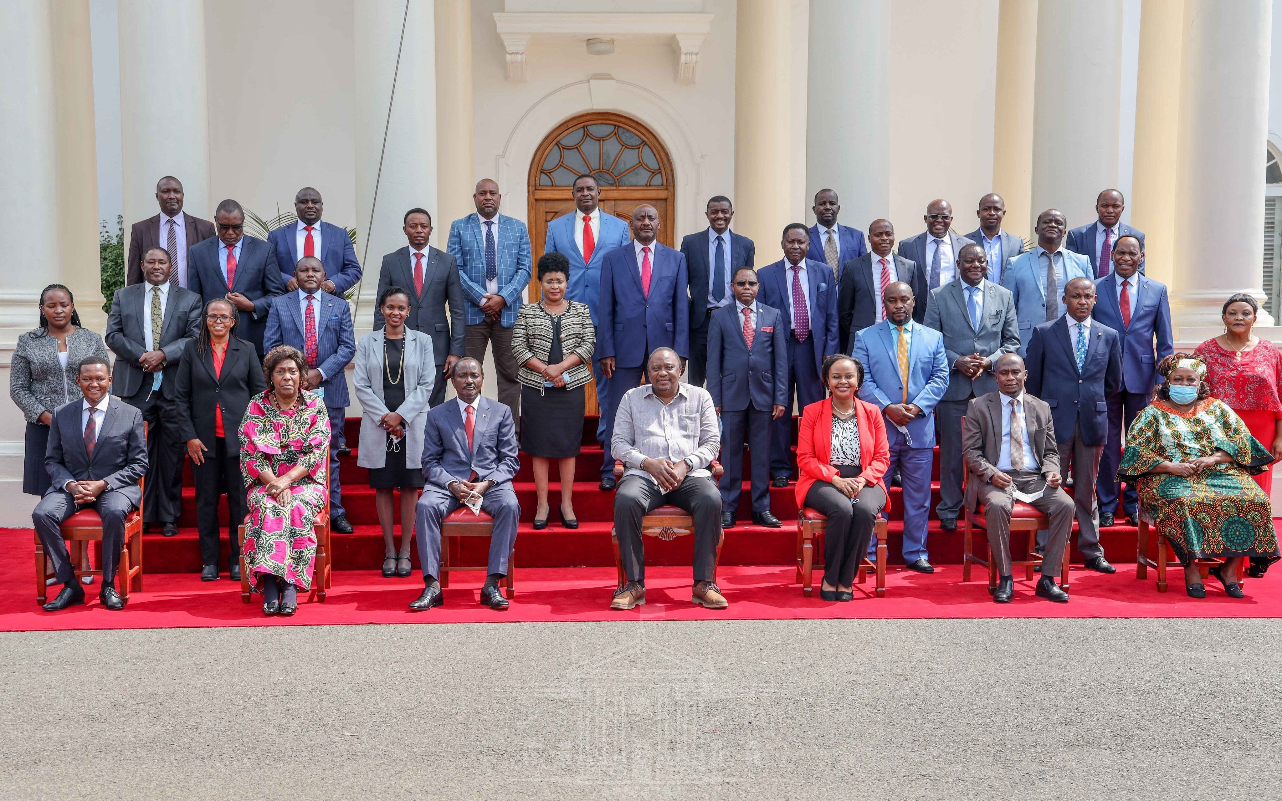 President Uhuru Kenyatta after meeting with leaders from the Ukambani region