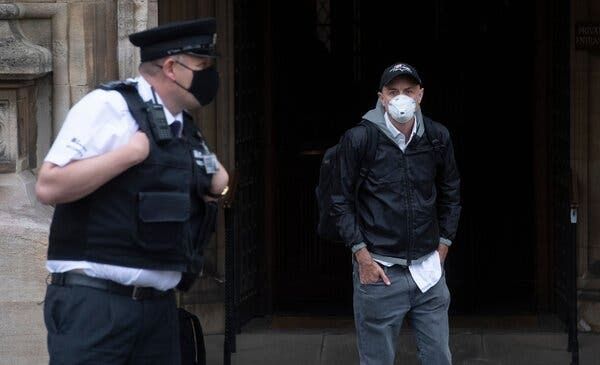Dominic Cummings, right, a former aide to Prime Minister Boris Johnson, leaving the Houses of Parliament last month after testifying in detail about a chaotic government response to the Covid crisis last year.Â