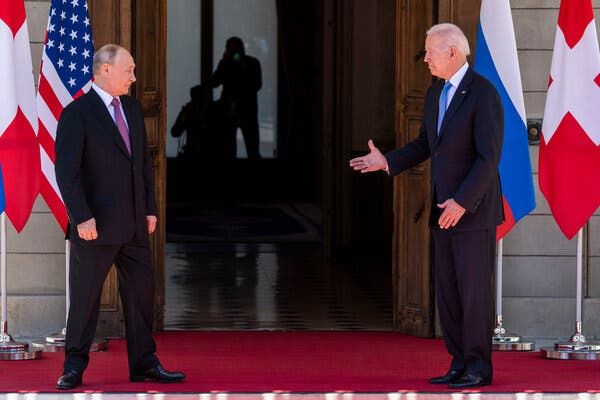 President Biden and President Vladimir V. Putin of Russia met in Geneva on Wednesday.