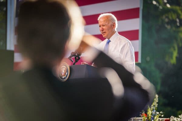 President Biden spoke to reporters following his meeting with President Vladimir V. Putin in Geneva on Wednesday.