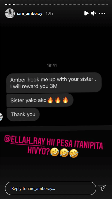 Tupee Number! Men Flock Amber Ray's DM To Offer Millions In Exchange For Her Hot Sister