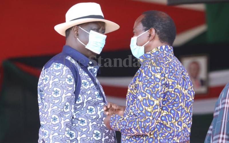 Stop trembling before the real battle, Raila tells Kalonzo