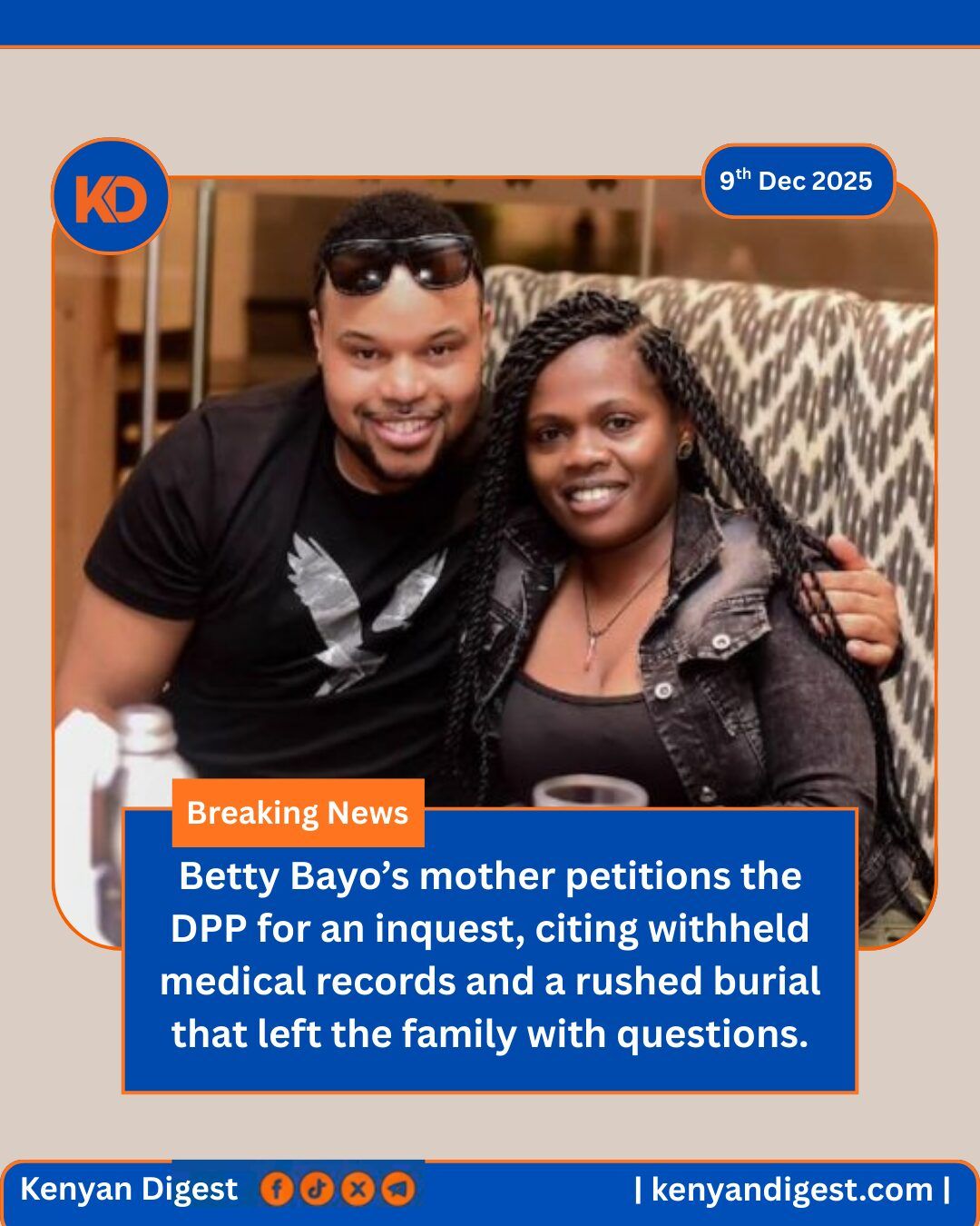 Betty Bayo’s Mother Seeks DPP Inquest Over Daughter’s Death