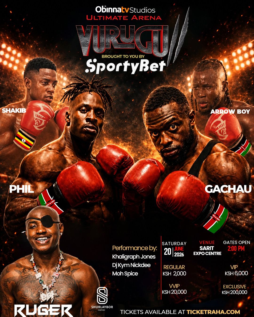 SportyBet Powers Vurugu 2 — Nairobi's Biggest Celebrity Fight Night Lands at Sarit Expo Center on 20 June 2026