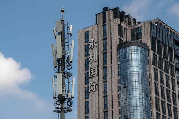 A 5G cellphone tower in Beijing. The Federal Communications Commission’s actions demonstrate the bipartisan push in Washington to beat back China’s stronghold on parts of the telecommunications and technology supply chain.