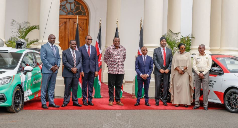 Uhuru Drives Safari Rally Car, Hands Over New Race Cars to Kenyan Drivers (VIDEO+PHOTOS)