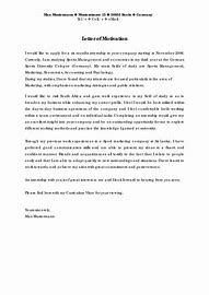 motivation letter
