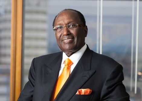 Kenyan business mogul Chris Kirubi strikes a pose.