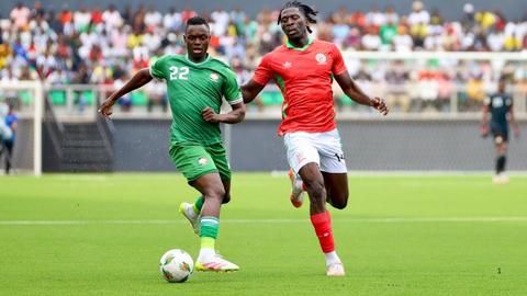 Kenya football team in action during international match