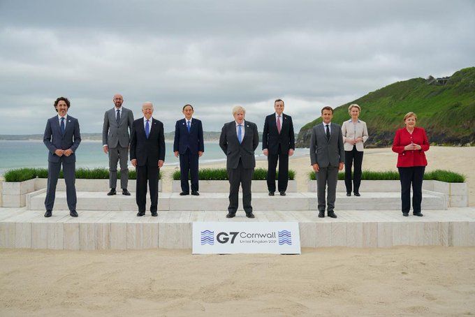 G7 leaders in Cornwall