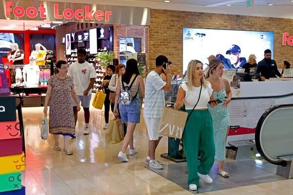 Maskless shoppers at Dizengoff shopping center in the coastal city of Tel Aviv on June 15, 2021, as Israel lifts indoor mask mandate following the decline in COVID-19 infections.
