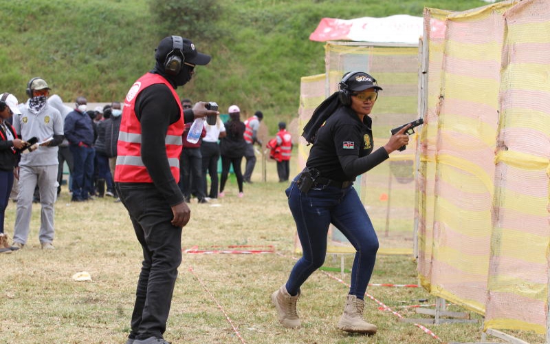 Irene Ndunda of KDF shines at the ladies-only shooting championship : The standard Sports