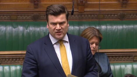 UK Minister for the Armed Forces James Heappey speaking in the House of Commons in August 2019.