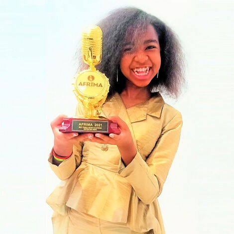 Shanah Manjeru at the AFRIMA Awards in Lagos, Nigeria on November 22, 2021.