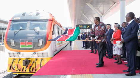 President Uhuru Kenyatta flags off SGR Phase 2A at the Nairobi Terminus on Wednesday, October 16, 2019 