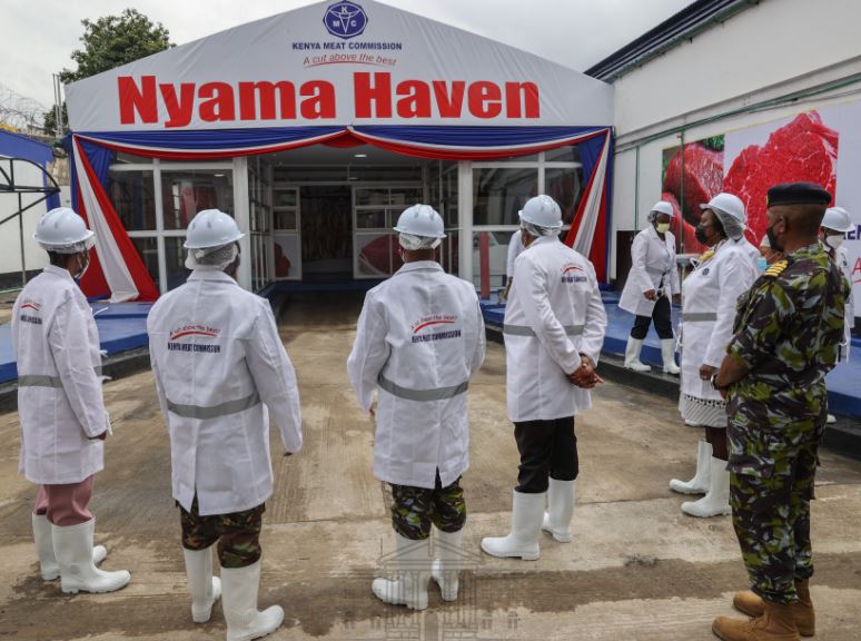PHOTOS – President Kenyatta Reopens Refurbished Kenya Meat Commission Factory