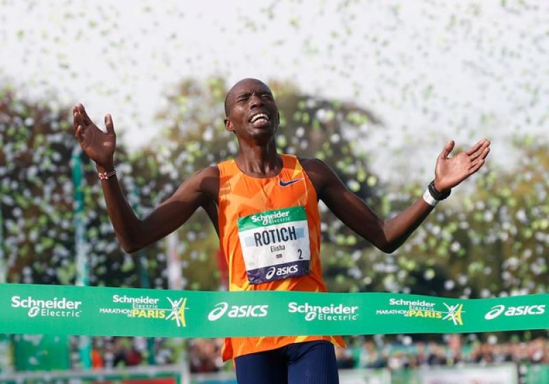 Kenya’s Elisha Rotich smashes Kenenisa Bekele’s record to win Paris Marathon : The standard Sports