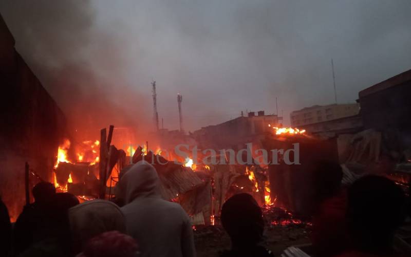 Over 50 families left homeless after Mlolongo fire