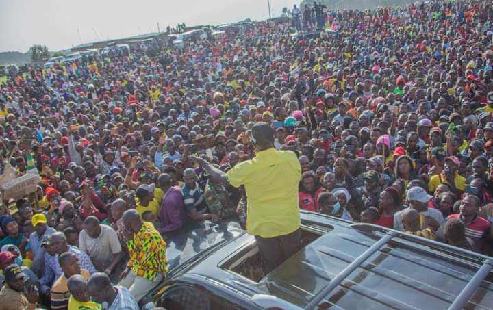 Ruto Brings Narok To A Standstill as Thousands Flock His Rally