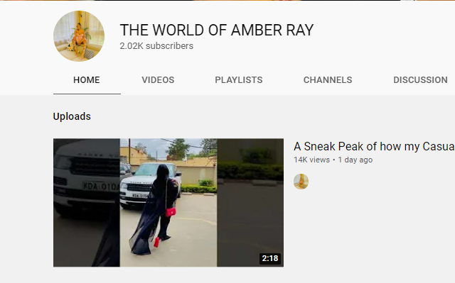 'Mnanipenda Na Hamjawai Nikula' Amber Ray Excited After Massive Support From Fans On Her New YouTube Channel