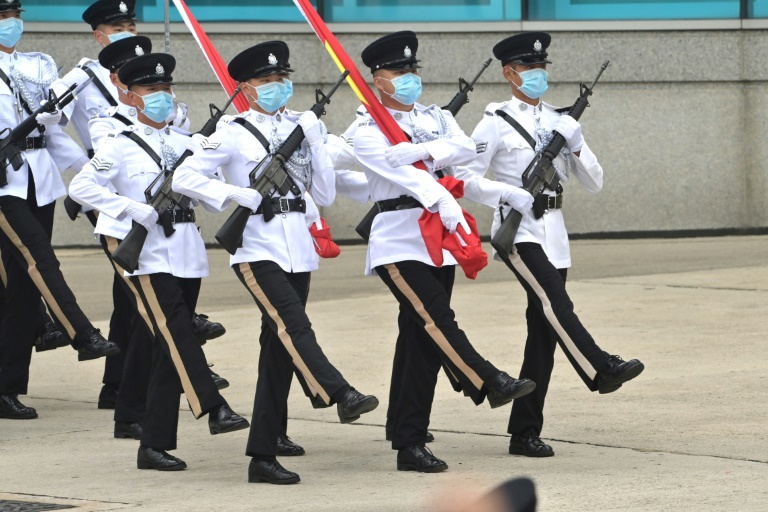Hong Kong police switch to goose-stepping 'to show patriotism' » Capital News