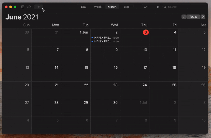 Apple Calendar App on the Mac is really good