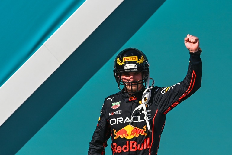 Happy Verstappen triumphs in sweltering Miami