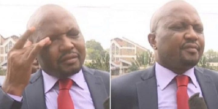 Moses Kuria chased by police in Meru County
