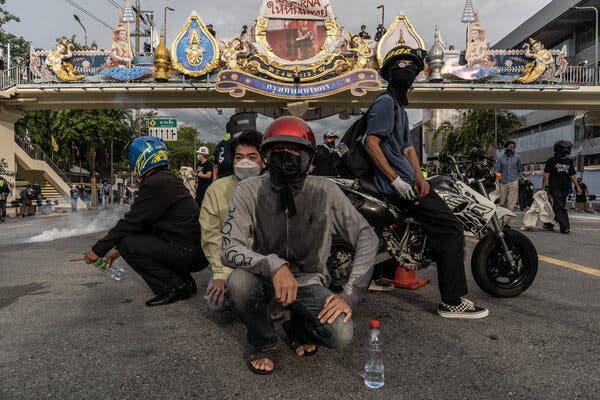 A July protest in Bangkok demanding the resignation of Thailand’s prime minister, Prayuth Chan-ocha.