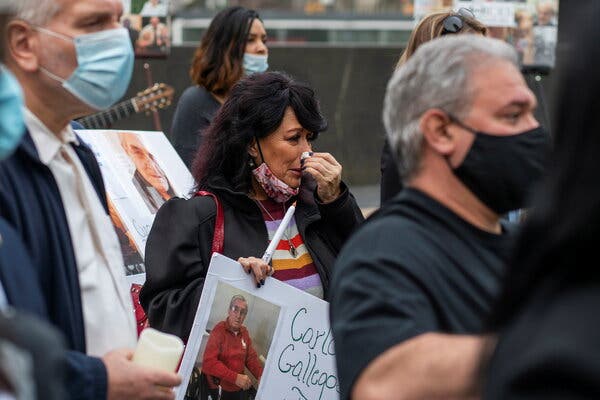 A candlelight vigil on March 25 for nursing home residents who died of the coronavirus.