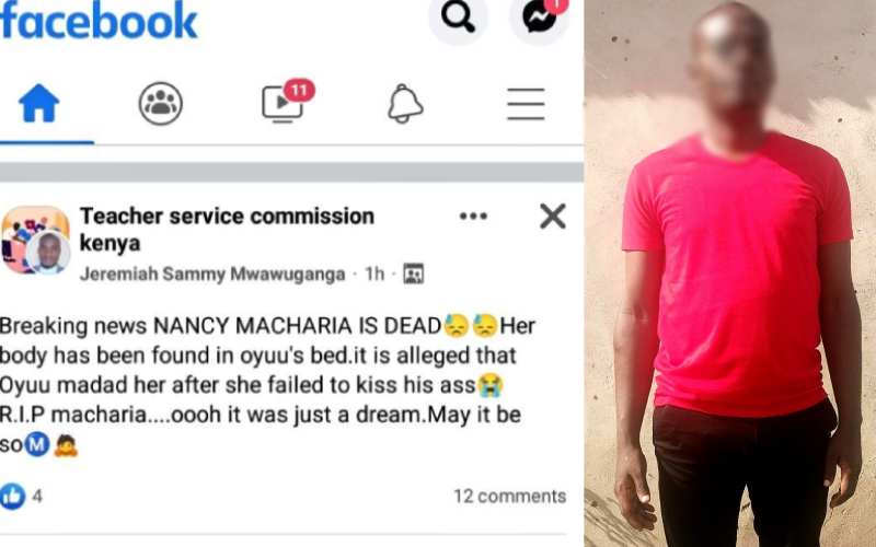 Teacher risks jail term for allegedly authoring TSC boss fake death news