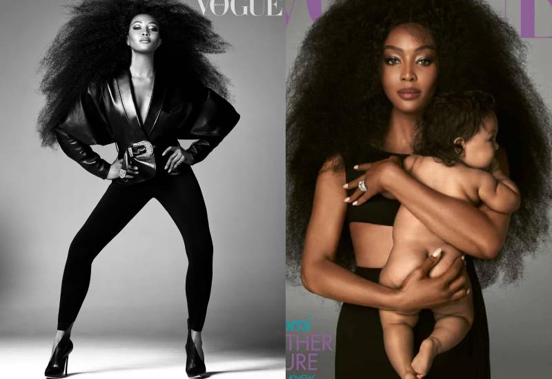 Naomi Campbell introduces her baby to the world on British Vogue cover Eve woman