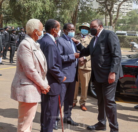 President Uhuru Kenyatta at the award ceremony at All Saint Cathedral Nairobi on March 24, 2022.