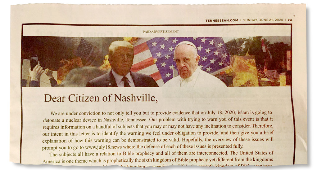 Tennessee Newspaper Apologizes for ‘Utterly Indefensible’ Anti-Muslim Ad