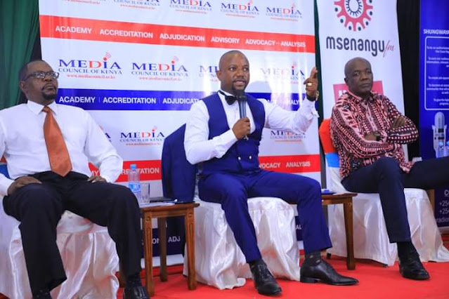George Kithi and Gideon Mung'aro debate at Pwani university