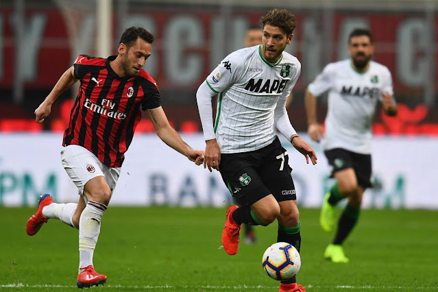 AC Milan VS Sassuolo Calcio on K24 TV Italian Serie A match photo AC Milan VS Sassuolo Calcio on K24 TV Italian Serie A match photo