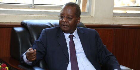National Assembly Majority Leader Amos Kimunya in his office at Parliament buildings on March 26, 2022..jpg (3