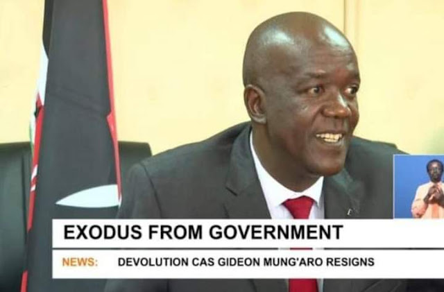 CAS Gideon Mung'aro resigns for his Kilifi gubernatorial bid CAS Gideon Mung'aro resigns for his Kilifi gubernatorial bid