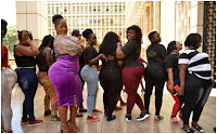 Curvy Uganda Women storm parliament to petition Speaker over the ban of Miss Curvy contest and parade curves and ass (PHOTOs)