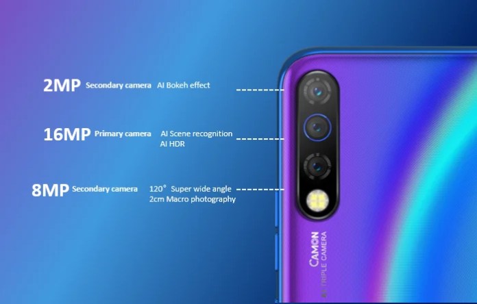TECNO CAMON 12 Cameras