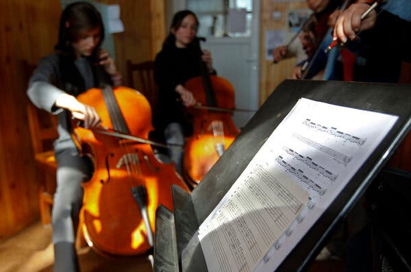 Students at the Afghanistan National Institute of Music in Kabul in 2012. Its students have performed in international musical festivals.