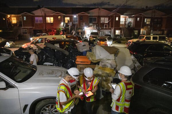 In Queens on Thursday night in the aftermath of Hurricane Ida.