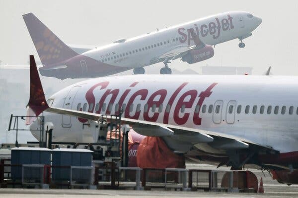 The couple chartered a plane operated by SpiceJet, an Indian carrier.
