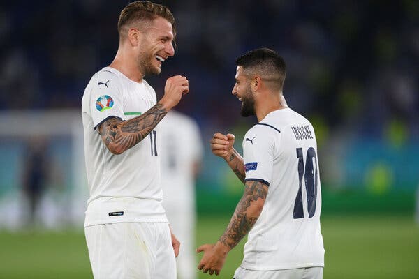 Italy’s Ciro Immobile and Lorenzo Insigne got a head start in the race for the Golden Boot on Friday.