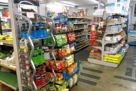 Items on display at a supermarket.