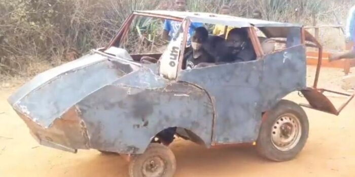 20-Year-Old Innovator Test Drives Ksh90K Vehicle Assembled Locally