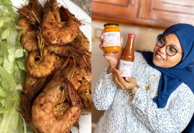 The art of preparing Tikka prawns with Chef Zoobie Eve woman