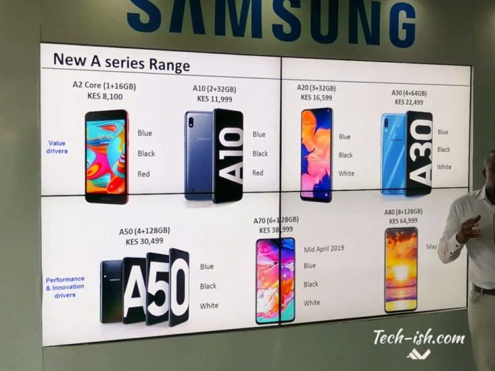 Samsung launches 7 new A-series for the Kenyan Market