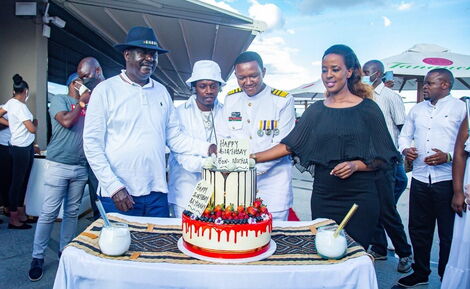 Governor Mutua with distinguished guests at his birthday party
